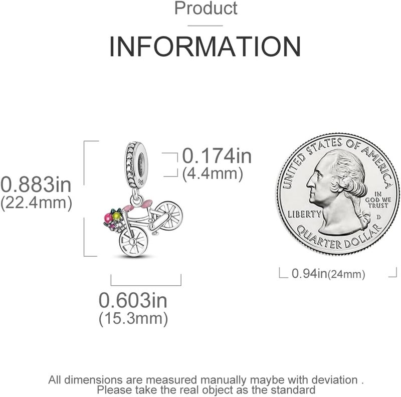 MULA 925 Sterling Silver Charms for Bracelets and Necklaces Beads Dangle Pendants Jewelry Charm for Women - Image 4